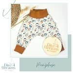 Mitwachs-Hose; Pumphose mit bequemem Bauchbündchen und langen Beinbündchen zum Umklappen und mitwachsen