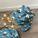 Babymütze mit Ohren handgemacht - anpassbar an die Kopfform; Babymütze zum Binden möglich; Mütze Eisbär Motiv