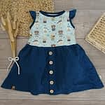 Handmade Kleid für Kinder - mitwachsendes Sommerkleid aus Jersey & Musselin