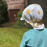 Handmade Musselin Sonnenhut für Babys & Kleinkinder, mitwachsend & luftig