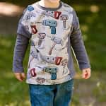 Handmade Langarmshirt für Babys & Kinder aus weichem French Terry mit Handwerker-Motiv