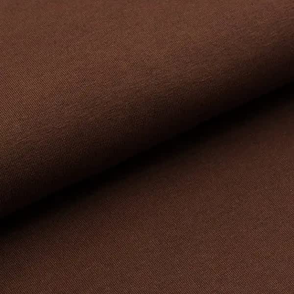 Schoko braun Stoff Jersey für handgemachte, nachhaltige Babykleidung und Kinderkleidung; Shirts, T-Shirts, Hosen